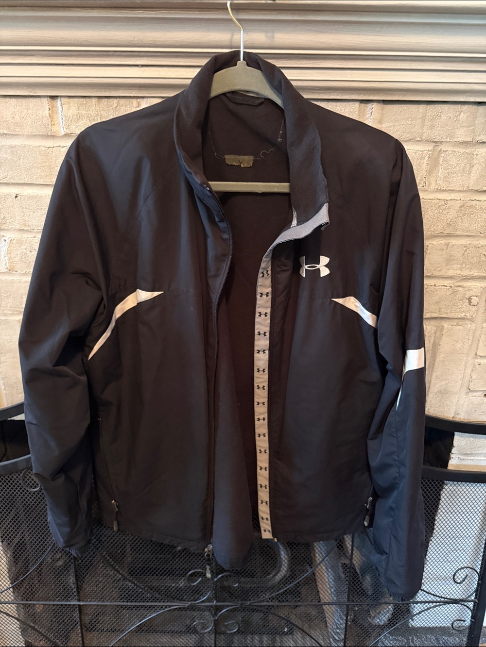 Under Armour Black Performance Jacket with White Accents